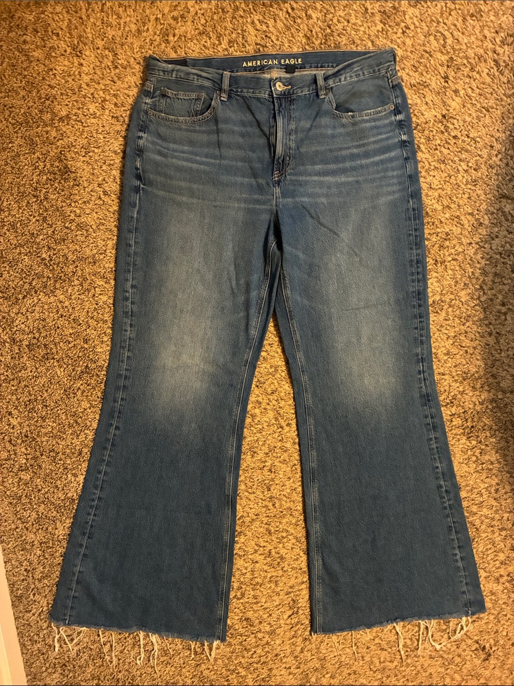 American Eagle low rise baggy flare jeans -size 16 long